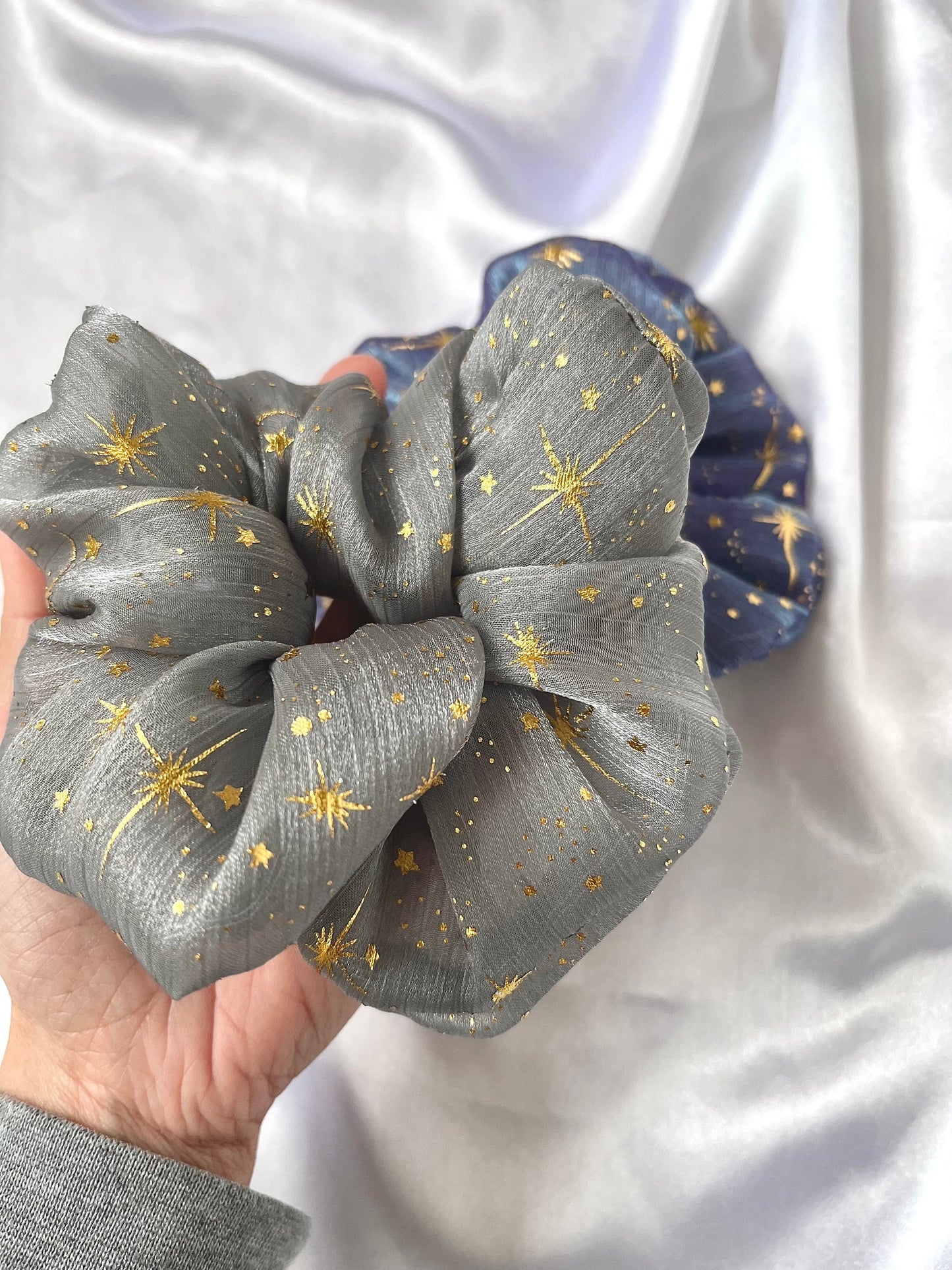 Galaxy star organza scrunchie