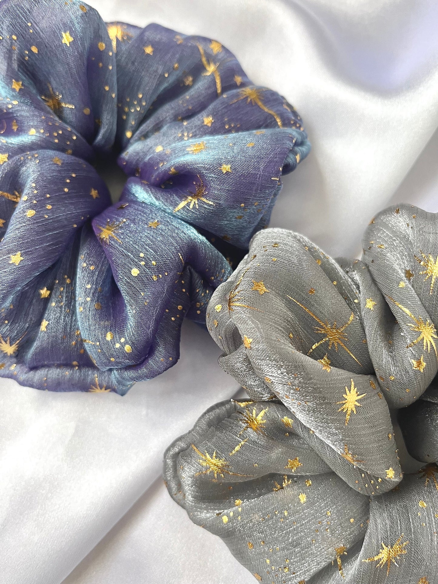 Galaxy star organza scrunchie