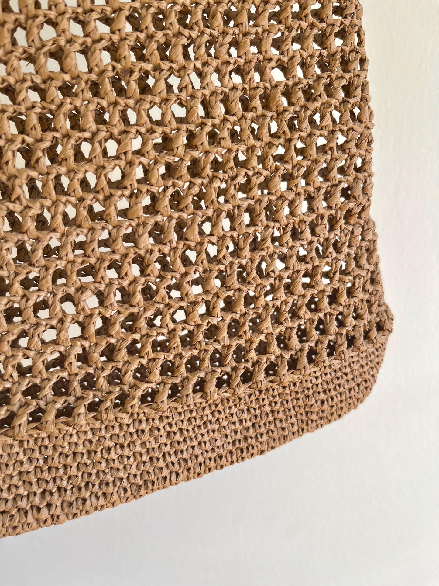 Chic raffia tote for summer beach holiday
