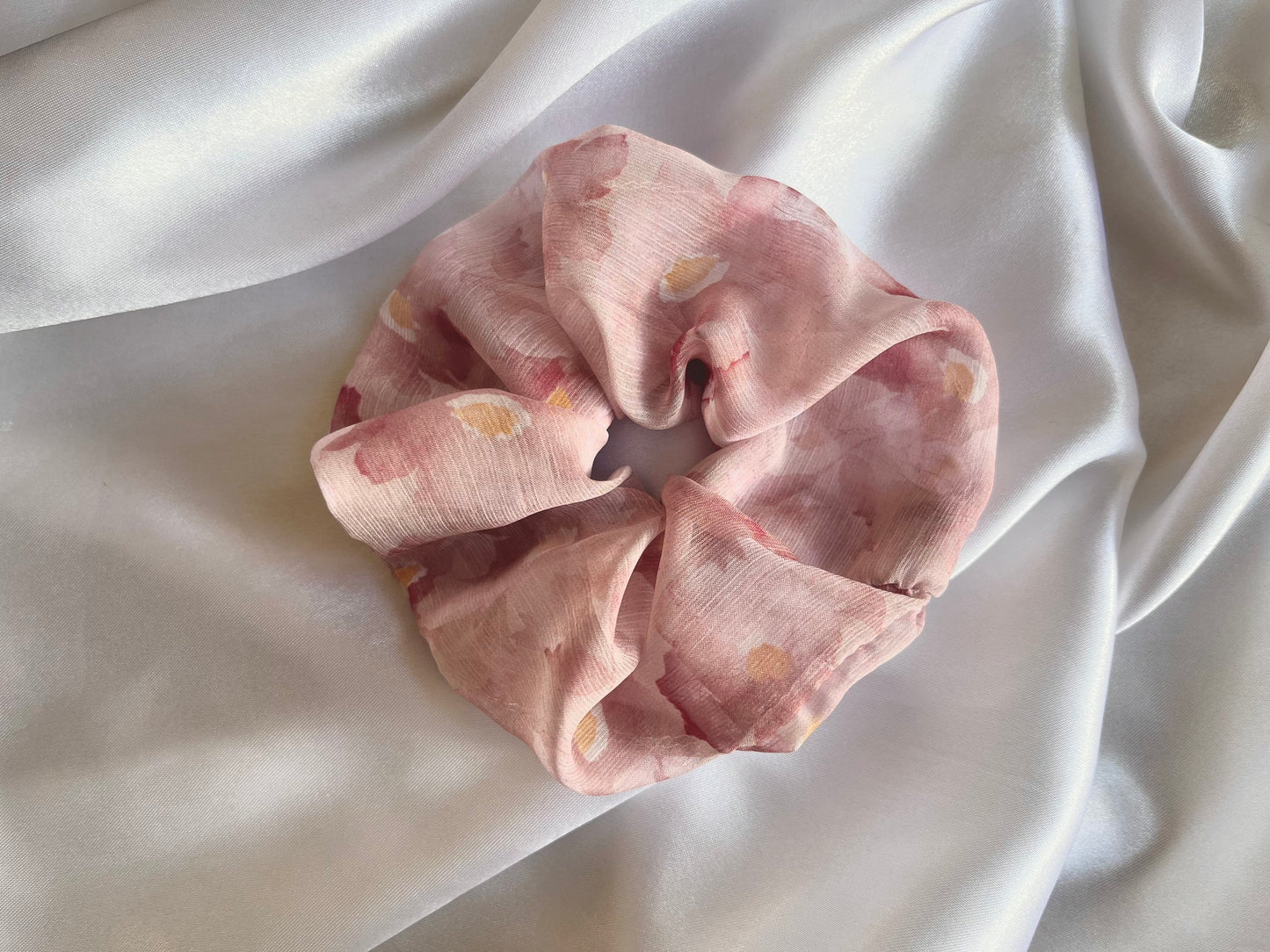 Spring colourful floral scrunchie