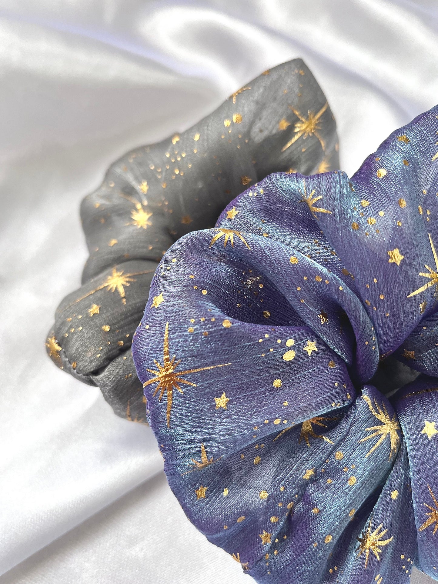 Galaxy star organza scrunchie