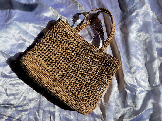 Chic raffia tote for summer beach holiday